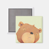 Nahaufnahme des großen braunen Bären Magnet (Vorderseite/Rückseite)