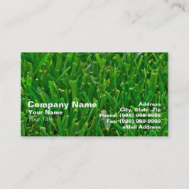 Nahaufnahme des grünen Rasens Visitenkarte
