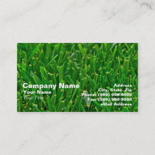 Nahaufnahme des grünen Rasens Visitenkarte
