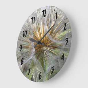 Nahaufnahme des Inneren einer Löwenzahnuhr Große Wanduhr