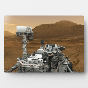 Nahaufnahme des Mars-Roboters Curiosity Fotoplatte