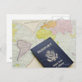 Nahaufnahme des Passes liegend auf Karte (Vorne/Hinten)