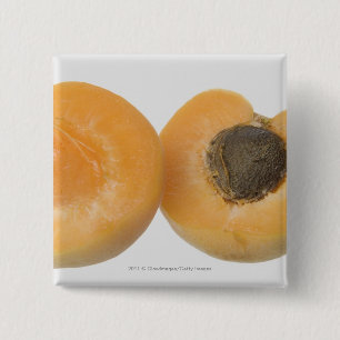 Nahaufnahme des Querschnitts einer Pflaume Button