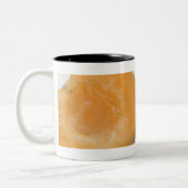 Nahaufnahme des Querschnitts einer Pflaume Zweifarbige Tasse (Links)