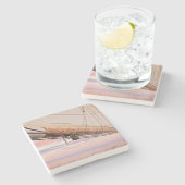 Nahaufnahme des Segels und der Seile | Maine, Steinuntersetzer (Seitenansicht)