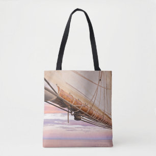 Nahaufnahme des Segels und der Seile   Maine, Tasche