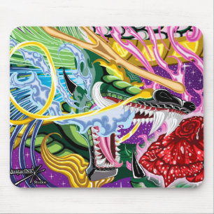 Nahaufnahme-Drache der Rose Mousepad
