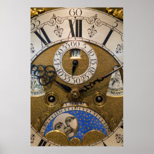 Nahaufnahme einer alten Uhr, Deutschland Poster
