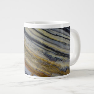 Nahaufnahme einer geschichteten Jasperscheibe Jumbo-Tasse