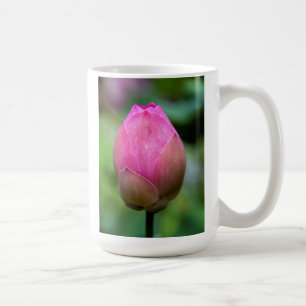 Nahaufnahme einer Lotusblütenknospe, Bali Kaffeetasse