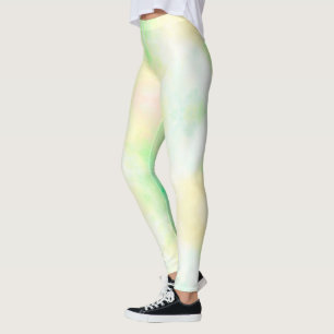 Nahaufnahme einer Person, die eine pastellfarbene  Leggings