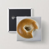 Nahaufnahme eines Bagels Button (Vorne & Hinten)