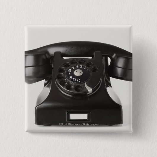 Nahaufnahme eines Drehtelefons Button (Vorderseite)