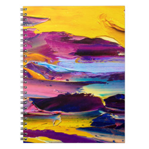 Nahaufnahme eines Palettenmesser Ölgemäldes. Abs Notizblock