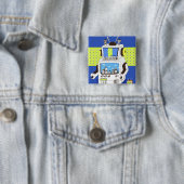 Nahaufnahme eines Roboters Button (Beispiel)