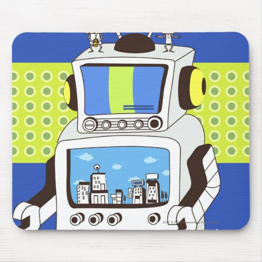 Nahaufnahme eines Roboters Mousepad (Vorne)