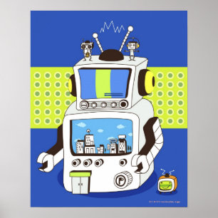 Nahaufnahme eines Roboters Poster