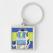 Nahaufnahme eines Roboters Schlüsselanhänger (Vorne)