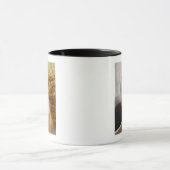 Nahaufnahme eines Tasse Kaffees mit Plätzchen (Zentrum)