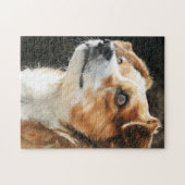 Nahaufnahme eines Terrier-Chihuahua-Mischlingshund Puzzle (Horizontal)