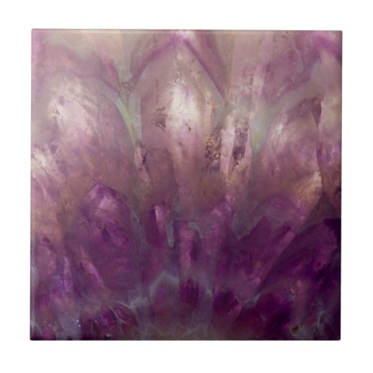 Nahaufnahme eines violetten Amethysts Fliese (Vorderseite)
