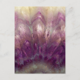 Nahaufnahme eines violetten Amethysts Postkarte