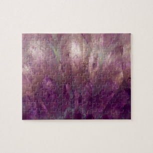 Nahaufnahme eines violetten Amethysts Puzzle