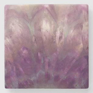 Nahaufnahme eines violetten Amethysts Steinuntersetzer