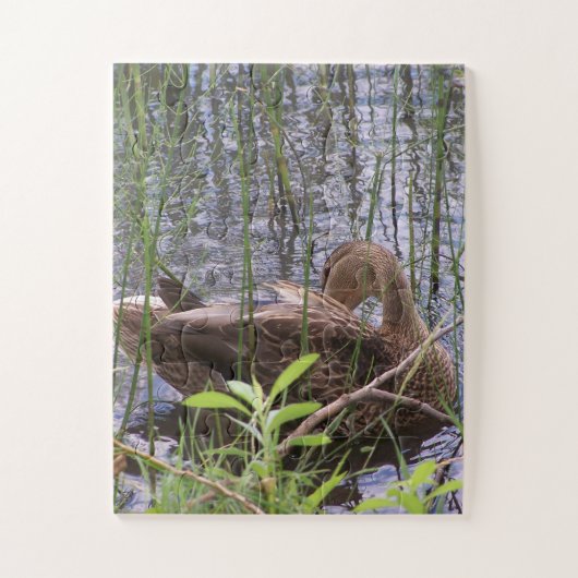 Nahaufnahme-Foto einer Ente Puzzle (Vertikal)