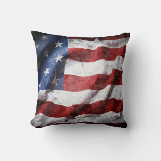 Nahaufnahme grunge amerikanische Flagge. Kissen