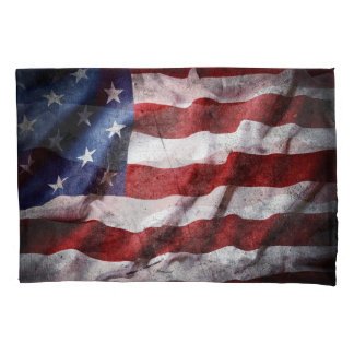 Nahaufnahme grunge amerikanische Flagge. Kissenbezug