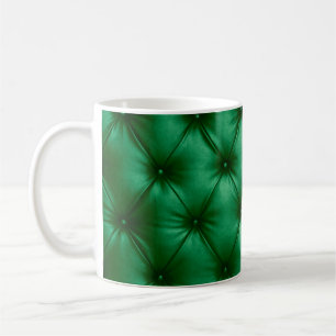 Nahaufnahme-Hintergrundtextur von dunkelgrünem Cap Kaffeetasse