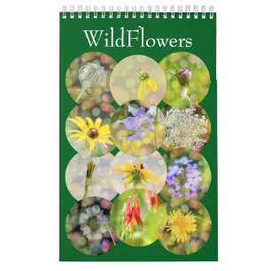 Nahaufnahme-Portraitfotografie von Wildblumen Kalender