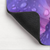 Nahaufnahme Prunkwinde lila Morgentau Mousepad (Ecke)