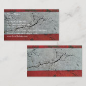 Nahaufnahme schoss von gebrochener Straße mit Visitenkarte (Vorne/Hinten)