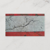 Nahaufnahme schoss von gebrochener Straße mit Visitenkarte (Rückseite)