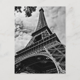 Nahaufnahme Schwarz Weiß Eiffelturm Liebe Paris Eu Postkarte