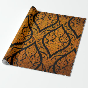 Nahaufnahme thailändischer Muster Gravur Lotus Bil Geschenkpapier