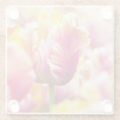 Nahaufnahme-Tulpen Glasuntersetzer (Rückseite)