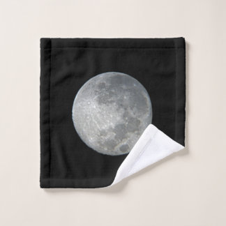 Nahaufnahme Vollmond im Nachthimmel. Fotografie Badhandtuch Set