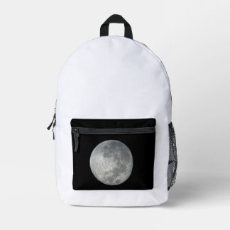 Nahaufnahme Vollmond im Nachthimmel. Fotografie Bedruckter Rucksack