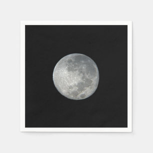 Nahaufnahme Vollmond im Nachthimmel. Fotografie Serviette