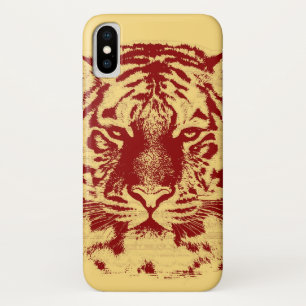 Nahaufnahme vom Gesicht eines Tigers iPhone X Hülle