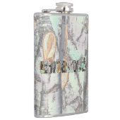 Nahaufnahme von Birkenstumpf, rustikaler Charme Flachmann (Rechts)