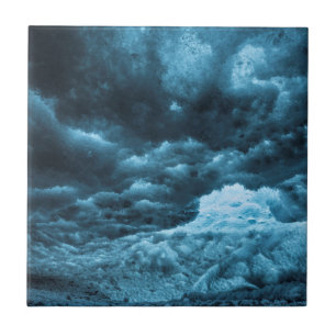 Nahaufnahme von blauem Eis, Island Fliese