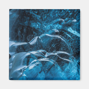 Nahaufnahme von blauen Eiswänden Magnet