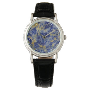 Nahaufnahme von einem blauen Sodalith Armbanduhr