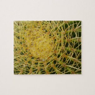 Nahaufnahme von Fasskaktus - Abstrakte Naturfotogr Puzzle