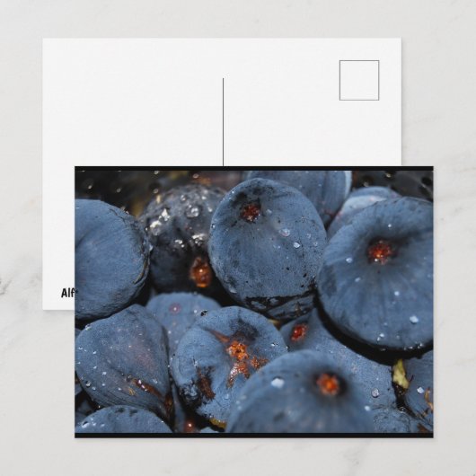 Nahaufnahme von Feigenfrucht Postkarte (Vorne/Hinten)