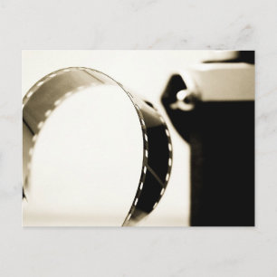 Nahaufnahme von Film und Kamera Postkarte